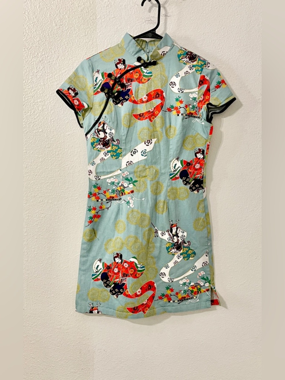 Cheongsam “Geisha” Mini Dress | Multicolor | Size Small - Picture 2 of 4